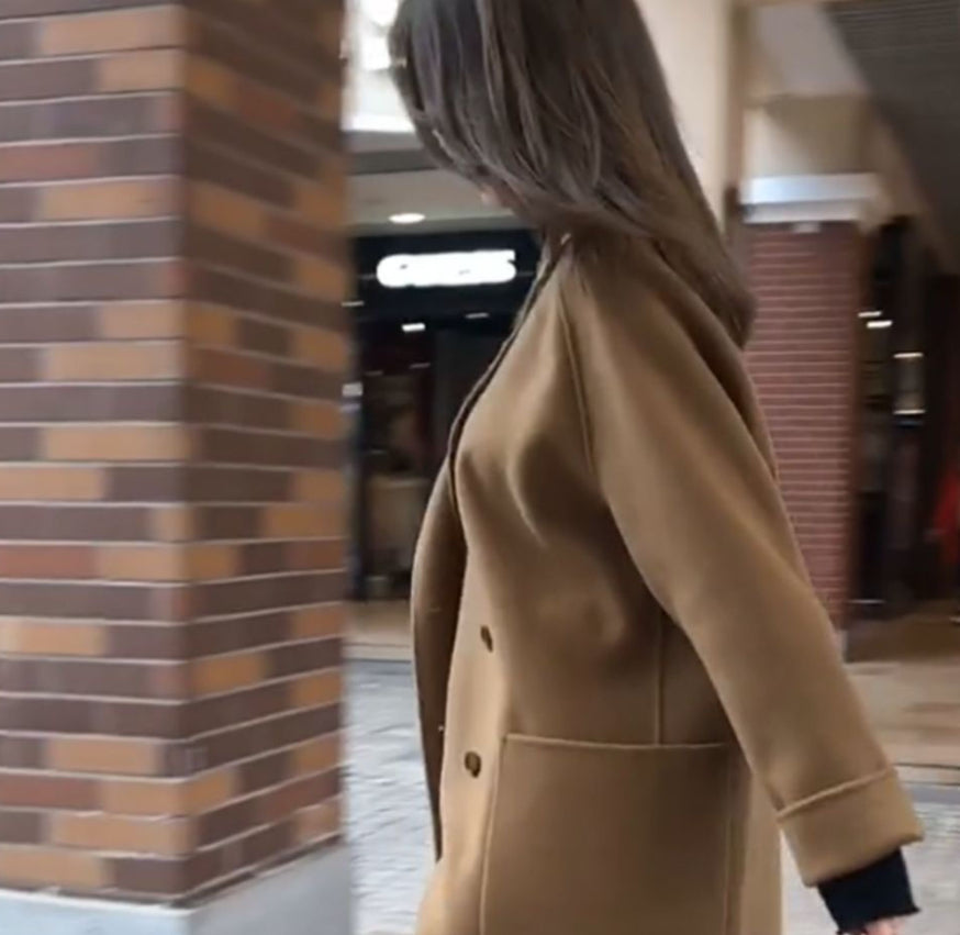 Manteau ample en laine pour femme