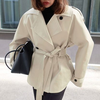 Trench-coat femme à col à revers