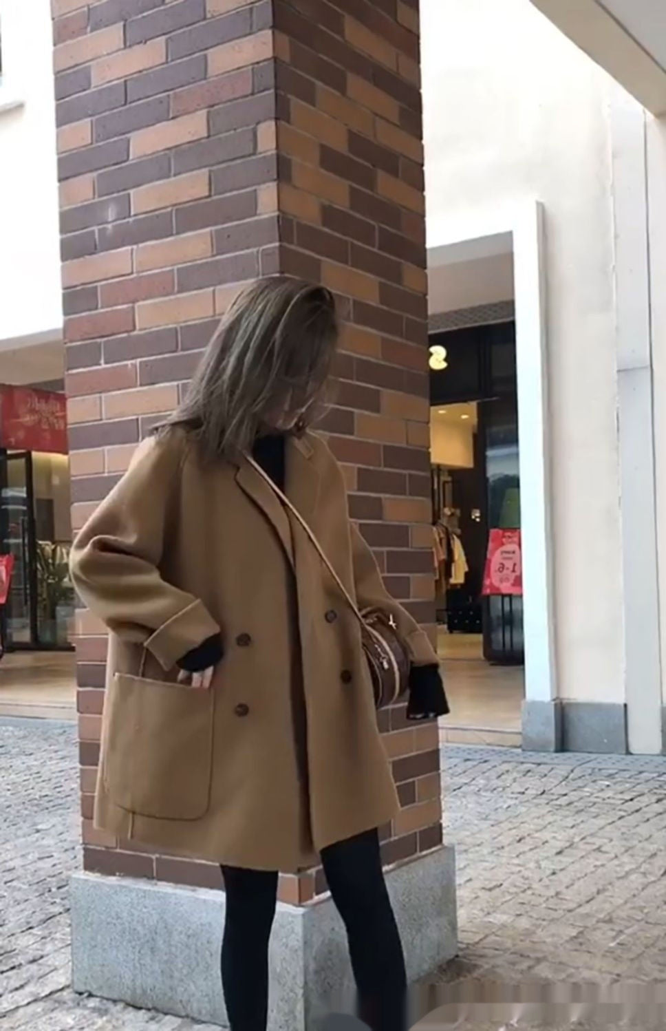 Manteau ample en laine pour femme