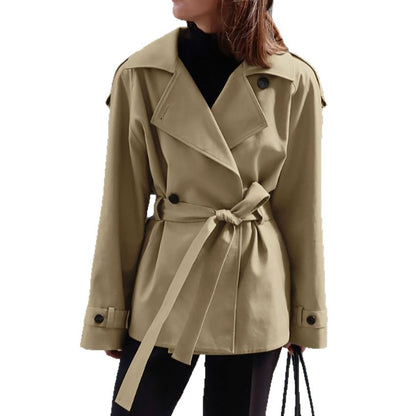 Trench-coat femme à col à revers