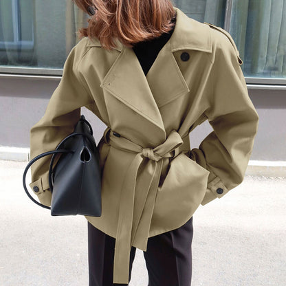 Trench-coat femme à col à revers